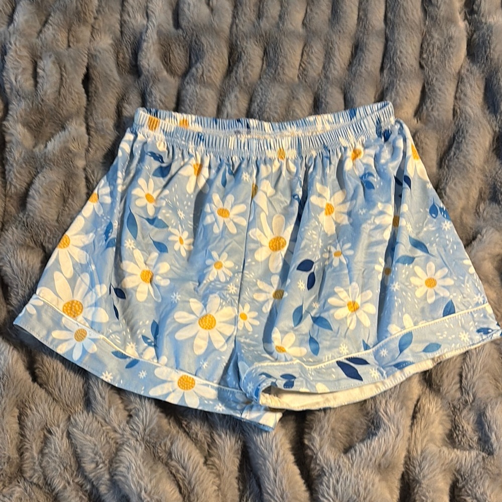 Floral Blue and White Pajama Set